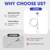 6PCS Steel Adjustable Shower Rod Support Bracket Strong Ceiling Mount Rustproof Bathroom Curtain Hanger for Outdoor