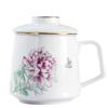 Ceramic Tea Separation Cup Porcelain Hand Painted Teacups with Filter Creative Color Glaze Office Water Mug Drinkware Gift