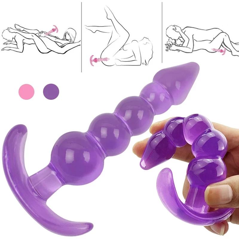 Měkké silikonové anální kolíky pro začátečníky Anální stimulátor Trenér Sex Play Hračka pro ženy Páry Masáž bodu G Unisex sex