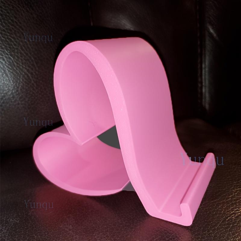 1pc Heart-Shaped Phone Stand, 3D Printed Universal Mobile& Tablet Holder, Multi-Color Elegant Desktop Organizer for Home, Office, Party Decor
