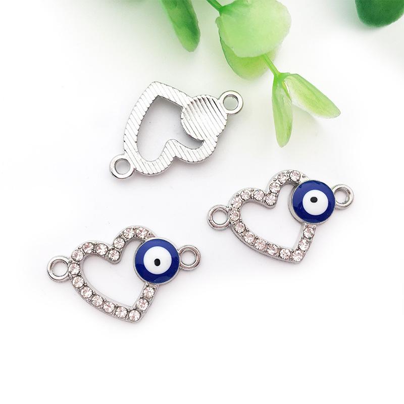 Evil Eye Charms with Butterfly & Starfish Connectors for DIY Jewelry Bracelets & Necklaces