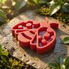 StakeMounted Bee Waterer MultiCompartment FlowerShaped Watering Station Raised Tray