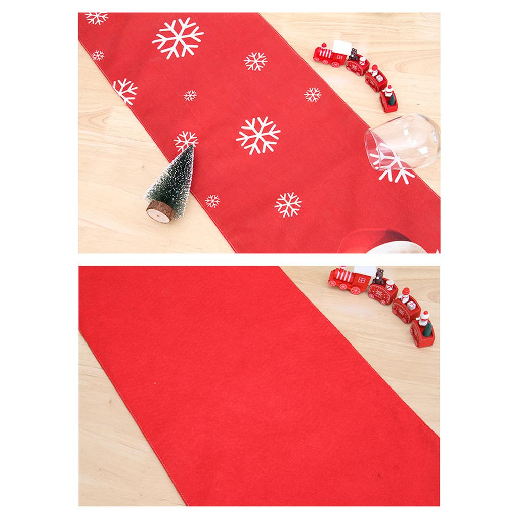 Merry Christmas Table Runner Dining Table Decoration Double Layer Tablecloth