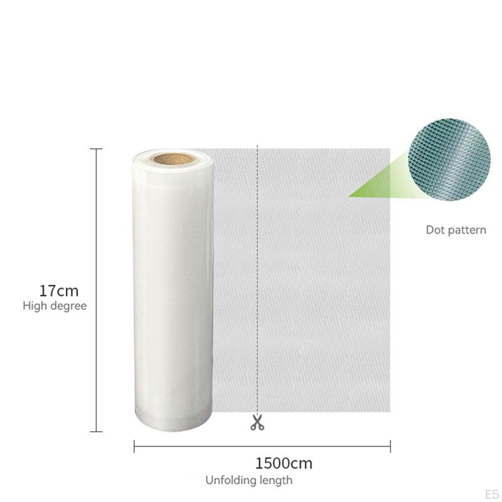 Vacuum Sealer Bags Heavy Duty Food Vac Bag for Vegetables Dried Fruits Ribs 15x1500cm