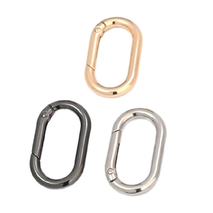 10PCS Oval Clasps Jewelry Finding Jewelry Clasps Keychain Clasp Keychain Attachments Brass Texture Perfect for Jewelry