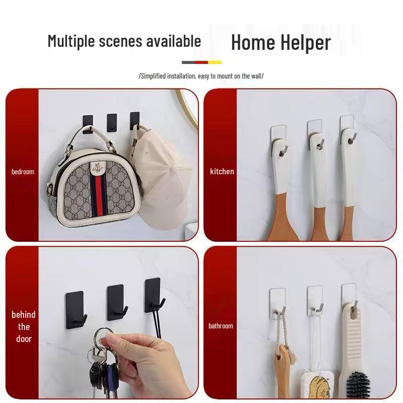 Stainless Steel Adhesive Door Hook | No-Drill, Traceless Wall-Mounted Hook for Clothes, Coats & Hats
