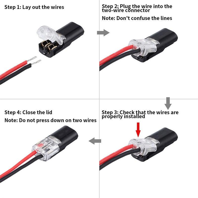 1-100 STÜCK 12V Drahtkabel Einrastverbinder Klemmenverbindungen Verbinder Auto Kfz Stecker