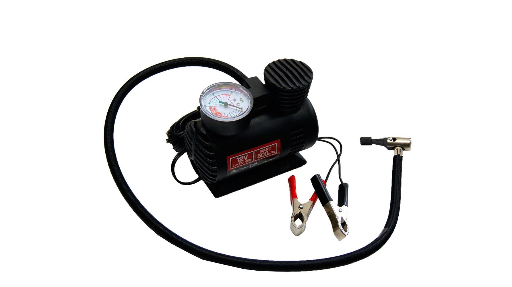 

Meltec F-56 Воздушный компрессор (для Автомобилей, Мотоциклов, Велосипедов и Мячей), Максимальное давление: 500 кПа, 12 В постоянного тока (клип), Включает 4 насадки