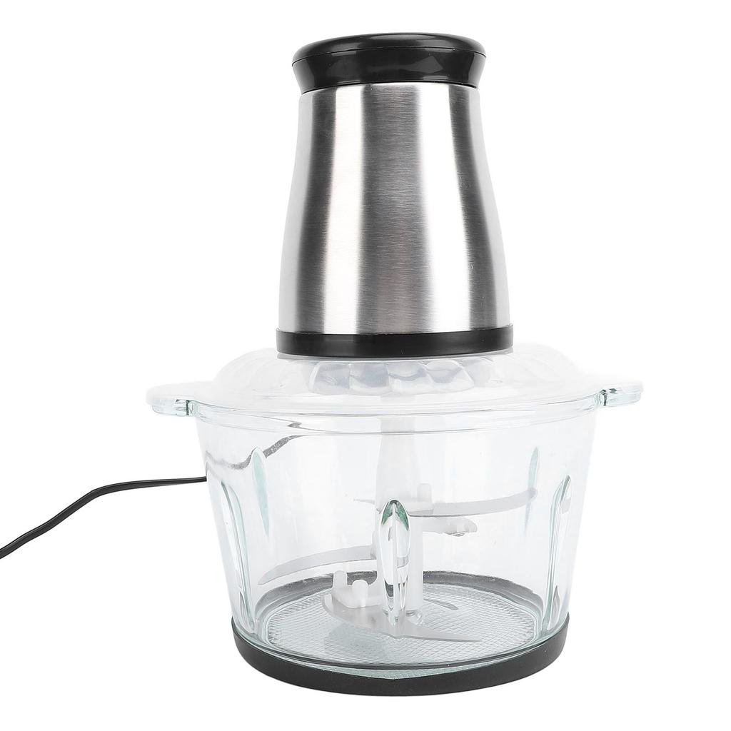 Hachoir à viande électrique 200 W 2 L en acier inoxydable, robot culinaire multifonctionnel, mixeur à viande pour légumes