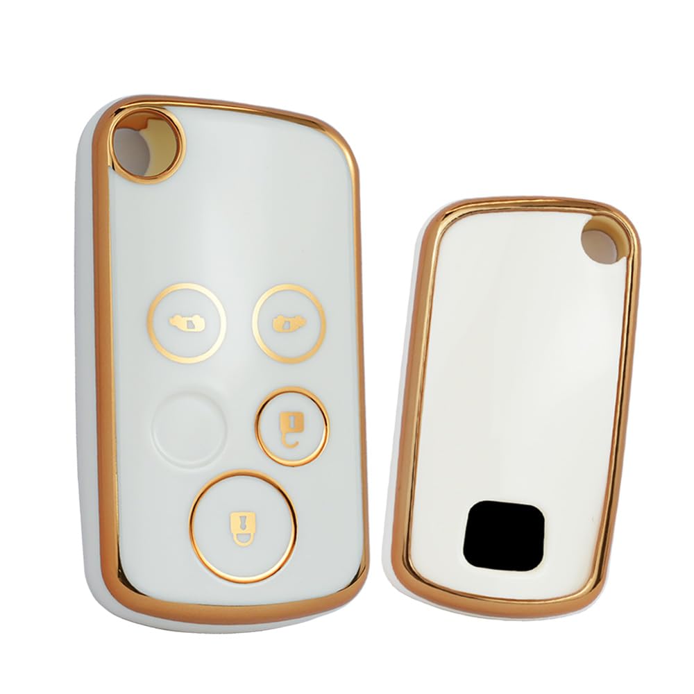 [KUNIO] Чехол для ключей Honda с 4 кнопками, Держатель для ключей, Накладка на ключ, Силикон, Оригинальная защита, Совместимый