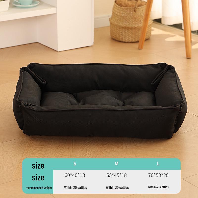 All-Season Waterproof & Stain-Resistant Pet Bed Mat with Scratching Leather, Wash-Free Oxford Cloth for Cats & Dogs