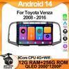 Android 14 Carplay Car Radio For Toyota Venza 2008 - 2016 Multimedia Video Player Navigation GPS Stereo 2Din DVD Head Unit Auto