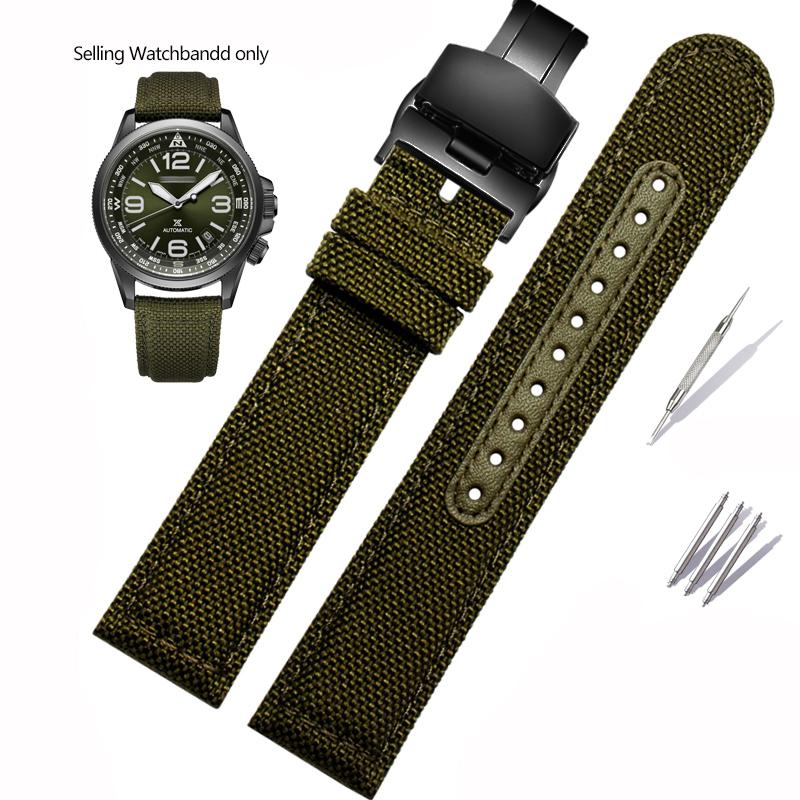 21mm 22mm Nylon Watchband For Seiko PROSPEX Watch Band Outdoor Sports Waterproof SRPC31J1 Male Series SSC295J1 Canvas Bracelet