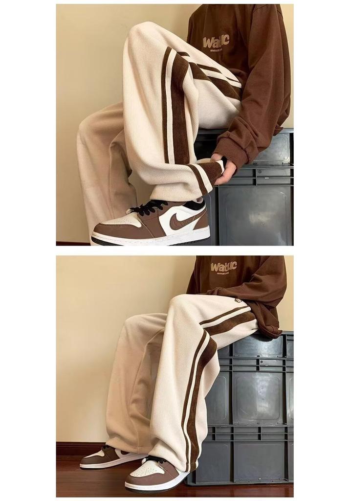 Men's Trendy Loose-Fit Workwear Trousers - Casual Spring/Summer Sports Pants