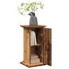 Pedestal with Storage Space Rustic Wood Look 31 X 30 X 60 Cm Engineered Wood