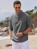 European and American Men's Long-Sleeve Stand-Up Collar Pineapple Check Shirt