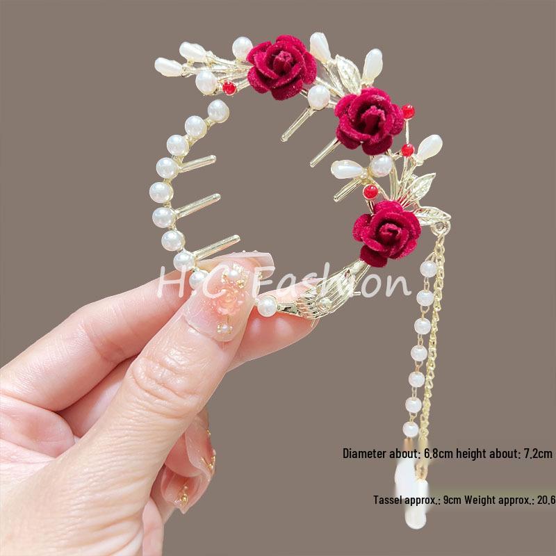 Elegant Lily of the Valley Tassel Hairpin: Timeless Updo Clip for a Refined Look