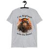 Stylish T-Shirt Mens Womens Tees Top Sasquatch and Headphones ''I'm Bigfoot with the Beats!'' Tee Shirt