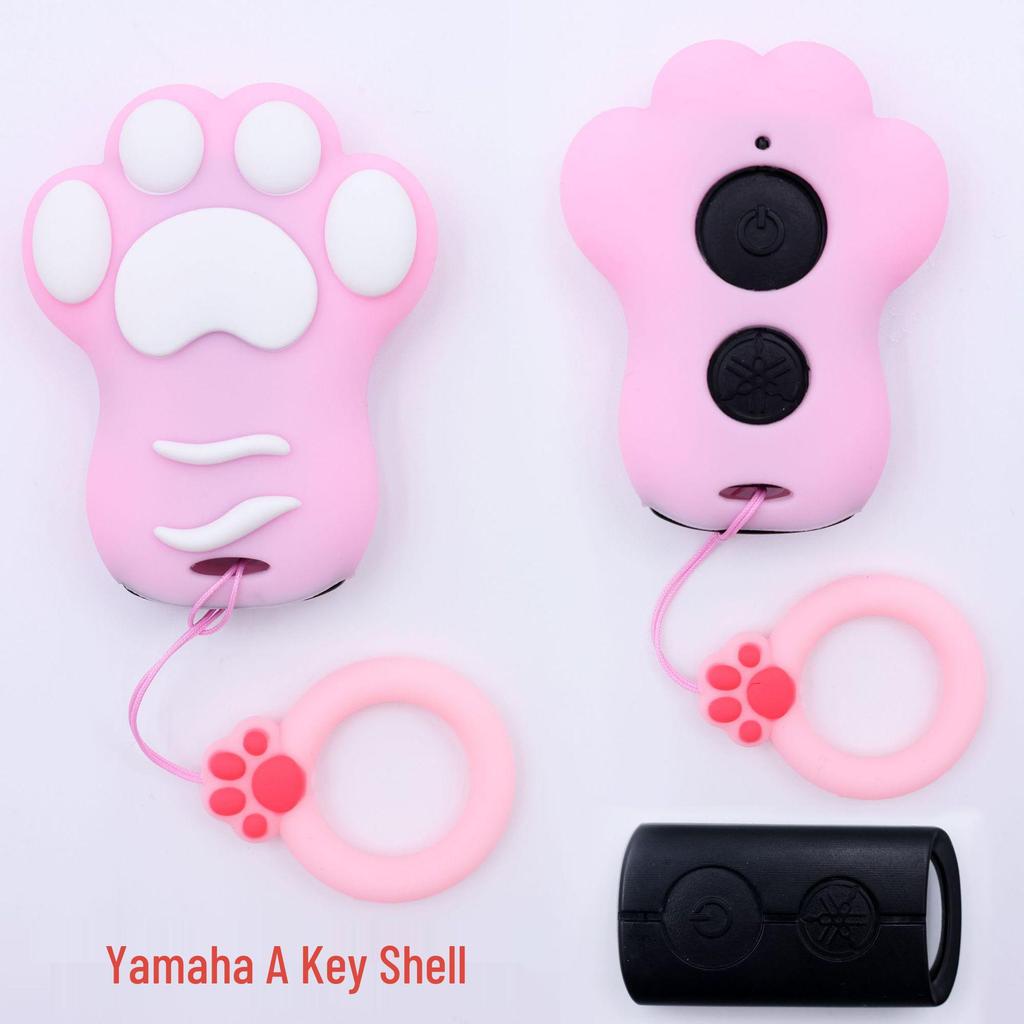 Cat Paw Cartoon Key Cover for Yamaha & Honda Motorcycles