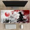 Oriental Ink Warrior Red Sun Gaming Mouse Pad Chinese Style Large Desk Mat NonSlip Keyboard Pad For Desktop Gamer Office Use
