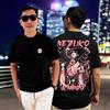 Anime Unisex Pattern Demon Killer 2025 Summer New Retro Fashion Men's and Women's Streetwear