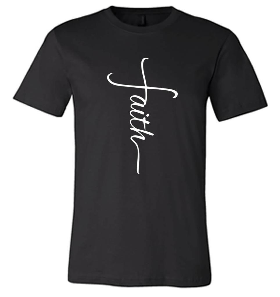 Faith Soft Christian Cross T-Shirt M