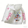 2026 Family Trip Kids Zip Up Hoodie Cute Cartoon Mouse & Friends Graphic Casual Hooded Jacket
