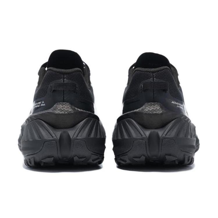 Li Ning Comfortable Cushioning, Wear Resistant Low top Casual Running Shoes Men's Black ARNT003-2