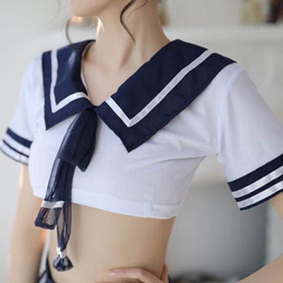 1 Set Sexy Uniform Cosplay Improve Ambience Soft Student Uniform School Girl Ladies Erotic Costume for Couple