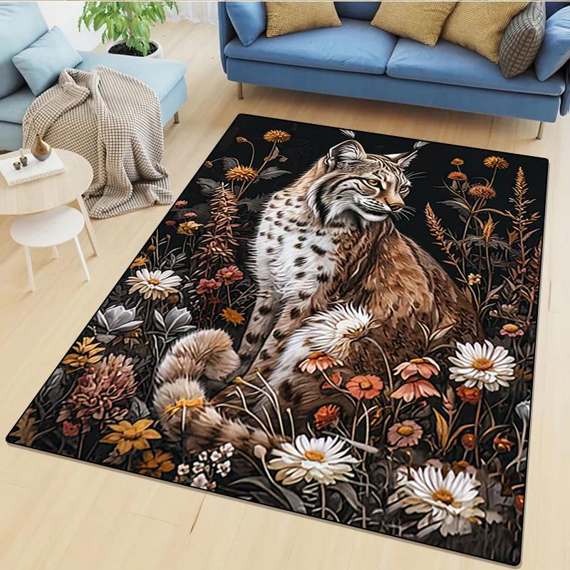 1Pc Animal Flowers Rug - home decoration Carpet For Living Room Bedroom Flooring Computer Chair Area Rug