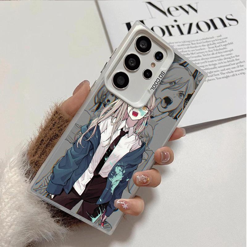 Anime Character Power CSM Soft Phone Case for Samsung Galaxy S24 S25 FE S26 Edge S23 Ultra S22 Plus S21 + Shockproof Cover Back