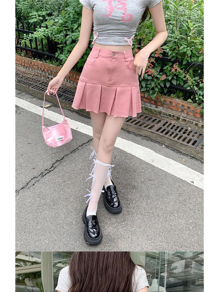 2024 Women's Black Pleated High Waist A-Line Midi Skirt – Summer Bodycon Trend