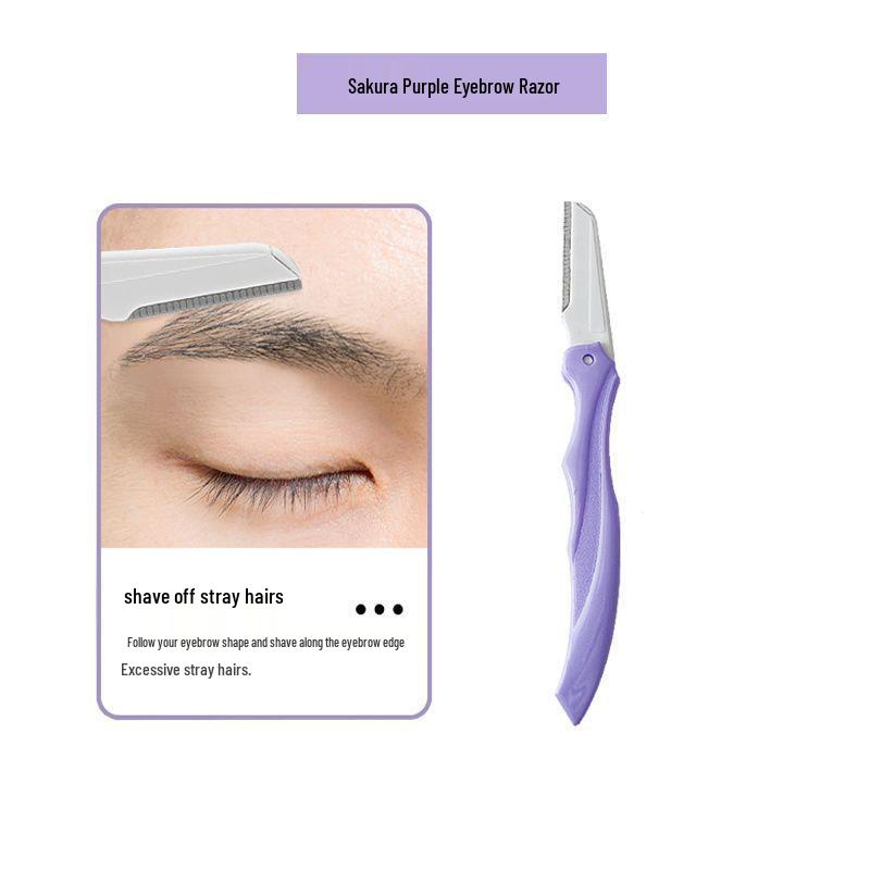 Eyebrow Grooming Tool Set: Safe Blade Razor, Anti-scratch Scissors, Brush, Comb & Trimmer