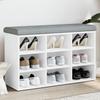 Schuhbank für den Eingangsbereich, mit Platz für 9 Paar Schuhe, vielseitig einsetzbare Schuhbank, 82 x 32 x 50 cm