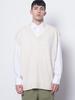 The-Abon M614 In Over Knit Vest Ivory