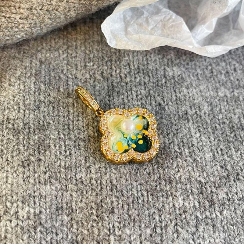 NALA Nala original design drip glaze painted necklace pendant single pendant without chain niche versatile universal clasp pendant