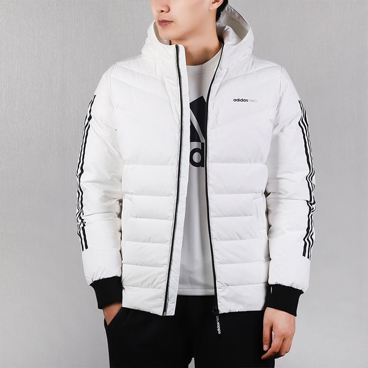 Adidas Neo Sporty Puffer Hooded Down Jacket Men Outerwear White EI4433