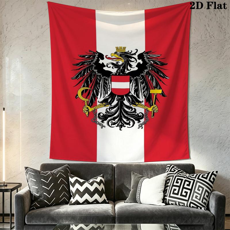 Republik Österreich Wandteppich Ästhetischer Wandbehang Bedruckter Stoffdecke Dekorative Wandteppiche für Schlafzimmer Wohnzimmer Heimdekoration