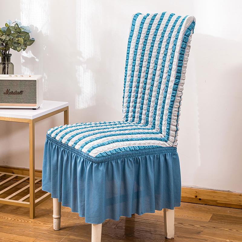 hoge kwaliteit Seersucker stoelhoes voor eetkamer banketstoel slipcover stretch stoelrok elastiek trouwstoeldecoratie universal size