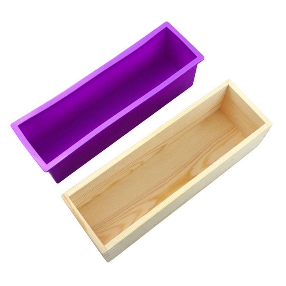 Silicone world 1200MLSilicone Cake Mold Rectangular Silicone Soap Making Mold Toast Bread Mold Cake Mould Non-stick Baking Tools фиолетовый