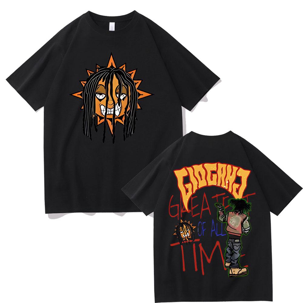 Rapper Chief Keef T-Shirt Unisex Damen Mode Hip Hop T-Shirt Oversized Kurzarm Unisex Lässig Reine Baumwolle T-Shirts Streetwear