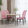 Day and Night - Day and Night Dining Chairs 4 Units Pink Velvet