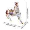 White Horse Figurine, 5.51-inch Trinket Box, Jewelry Box with Hinges, Golden Crystal Enamel, Animal Home Decor, Special Occasion Gift