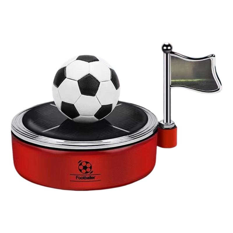Solar Powered Football Car Air Freshener Perfume Holder With Essential Oil For Stylish Vehicle Decoration And Freshing Scent