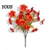 Maintenance Free Fake Greenery Artificial Morning Glory Flower Bouquet, Realistic Plastic Floral Arrangement Decorative Plants for Vases Home