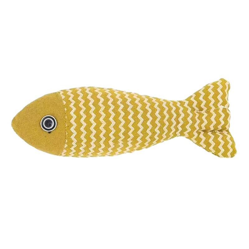 2Pcs Fish Shaped Catnip Cats Toy Plush Cat Companion For Kitten Teeth Grinding Pillow Chewing Toy Claws Thumb Bite Pet Gift