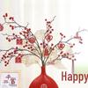Red Berry Bonsai Scene Ornament for Wedding and Living Room Decor