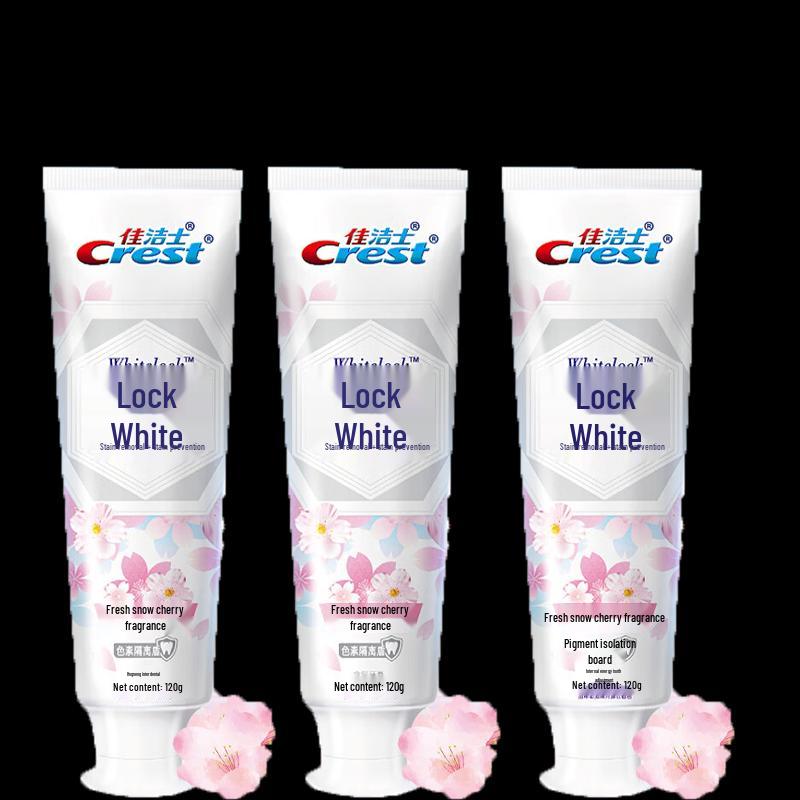 Crest Dual-Color Whitening Toothpaste Fresh Snow Cherry 3-Pack