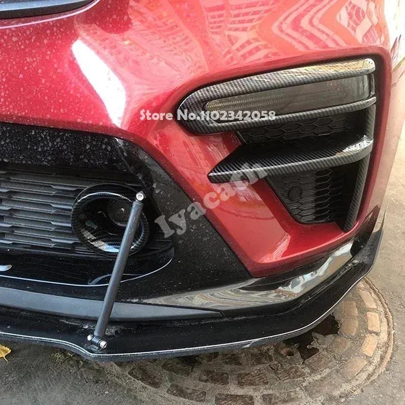 For Kia Cerato Forte K3 - Carbonfiber Car Side Door Rearview Mirror Protect Frame front rear Fog Light Lamp Cover Trim
