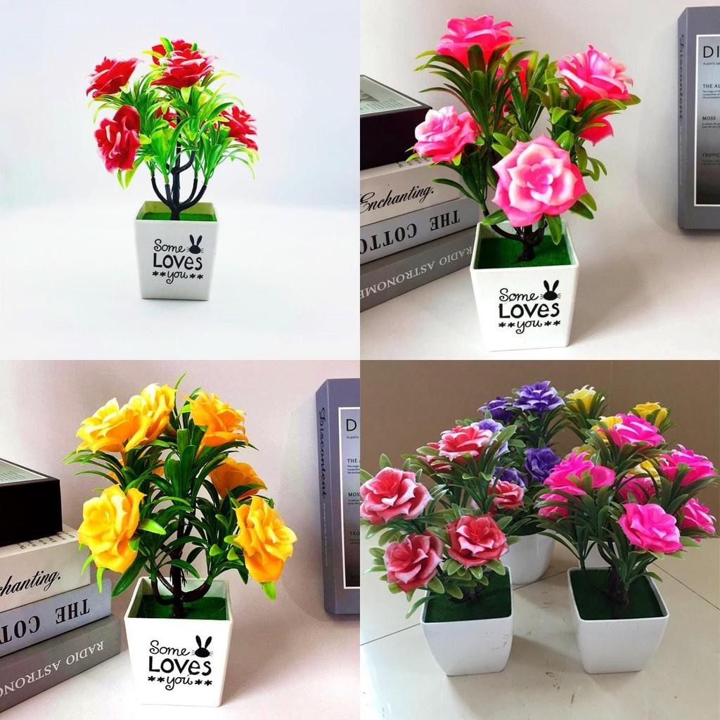 Plant Rose Potted Room Decoration Ornaments For Gift And Decoration Home